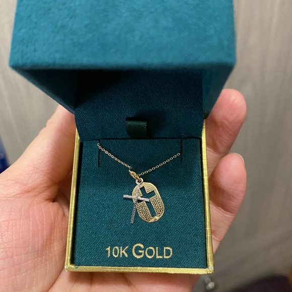 18' 10K gold necklace - Picture 1 of 8